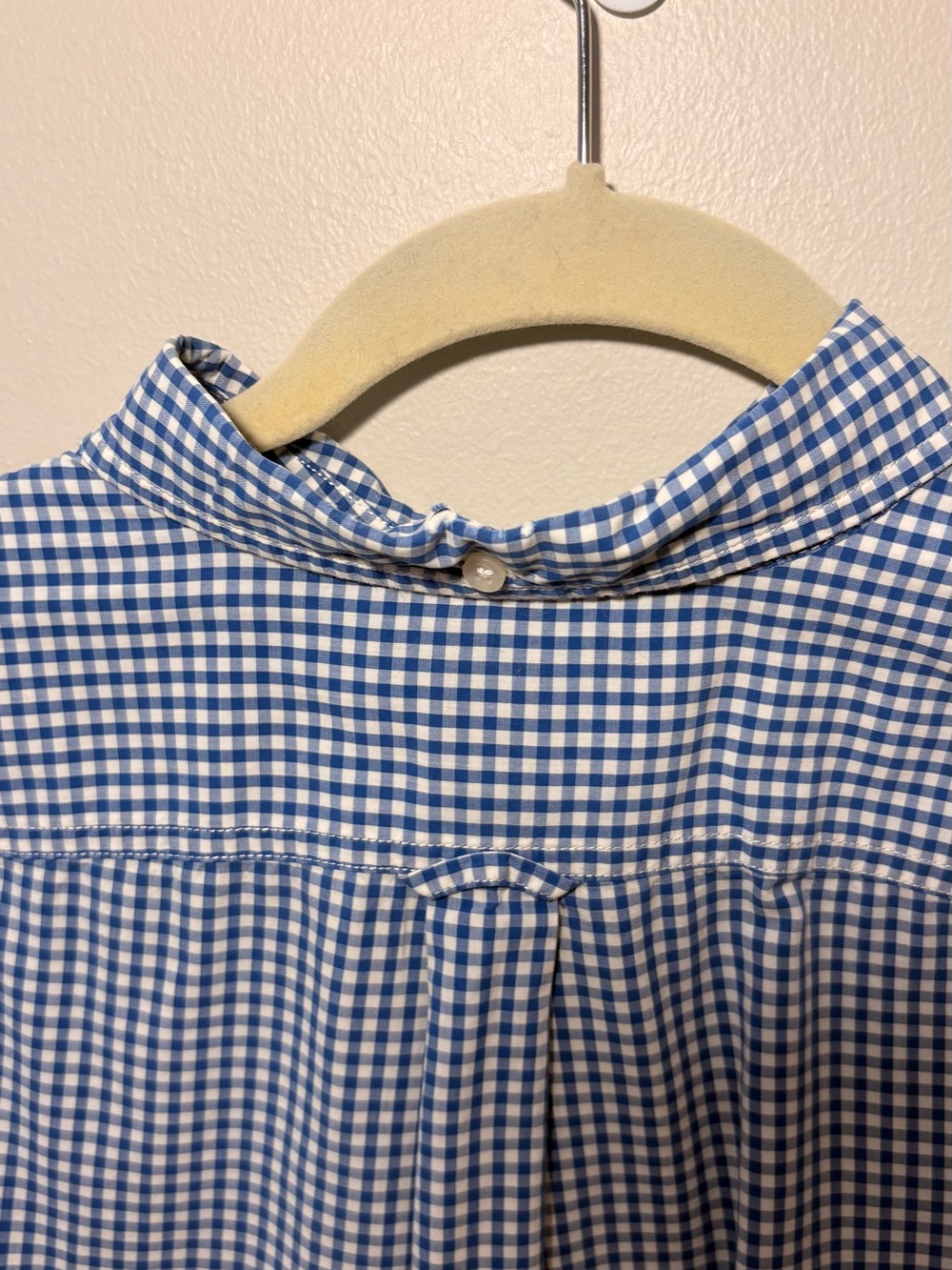 GAP Mens Medium Classic Blue & White Gingham Button-Down Shirt -100% Cotton - Picture 5 of 14